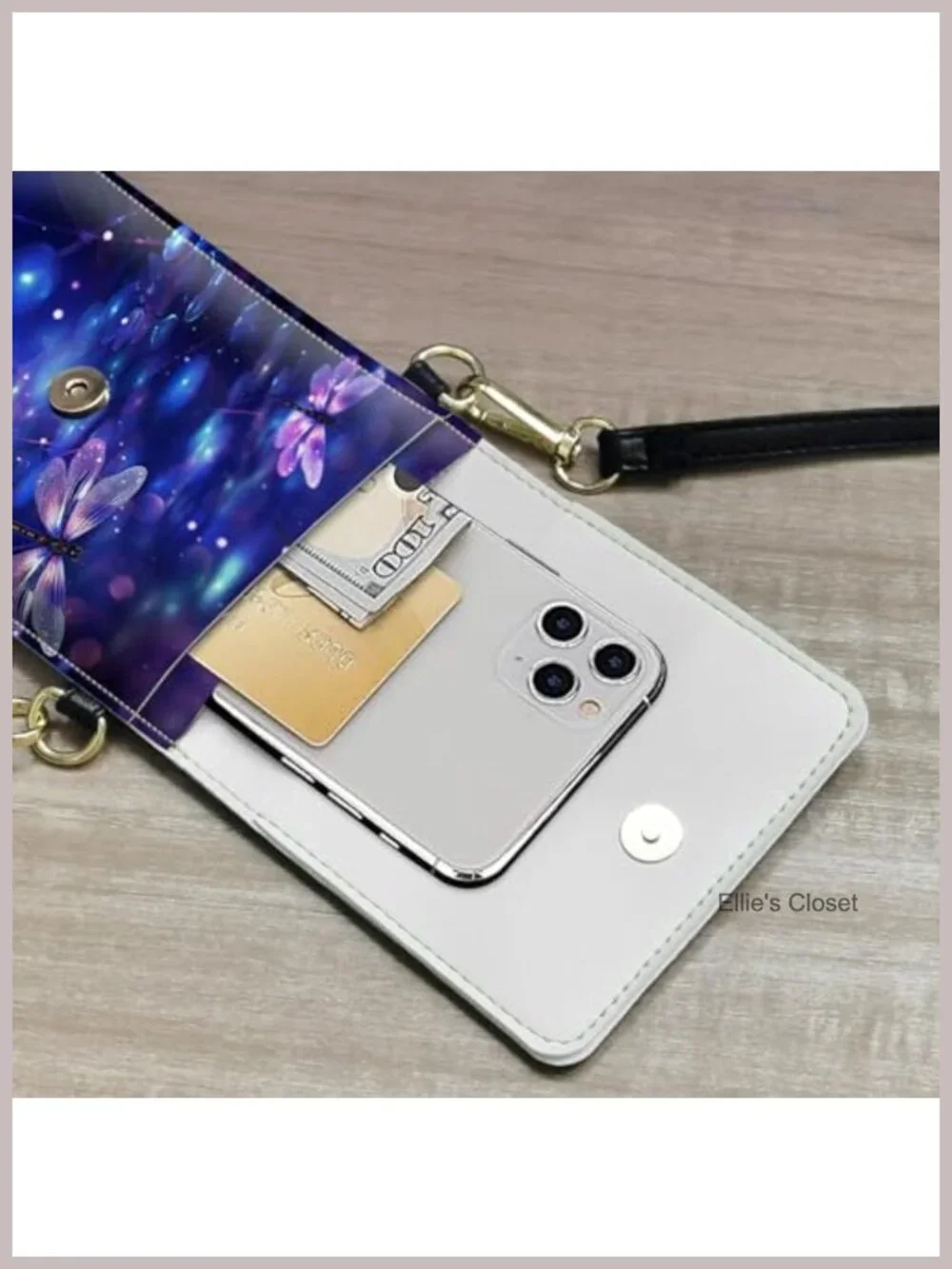 Faux Leather Mini Crossbody Phone Purse with Touch Screen Window